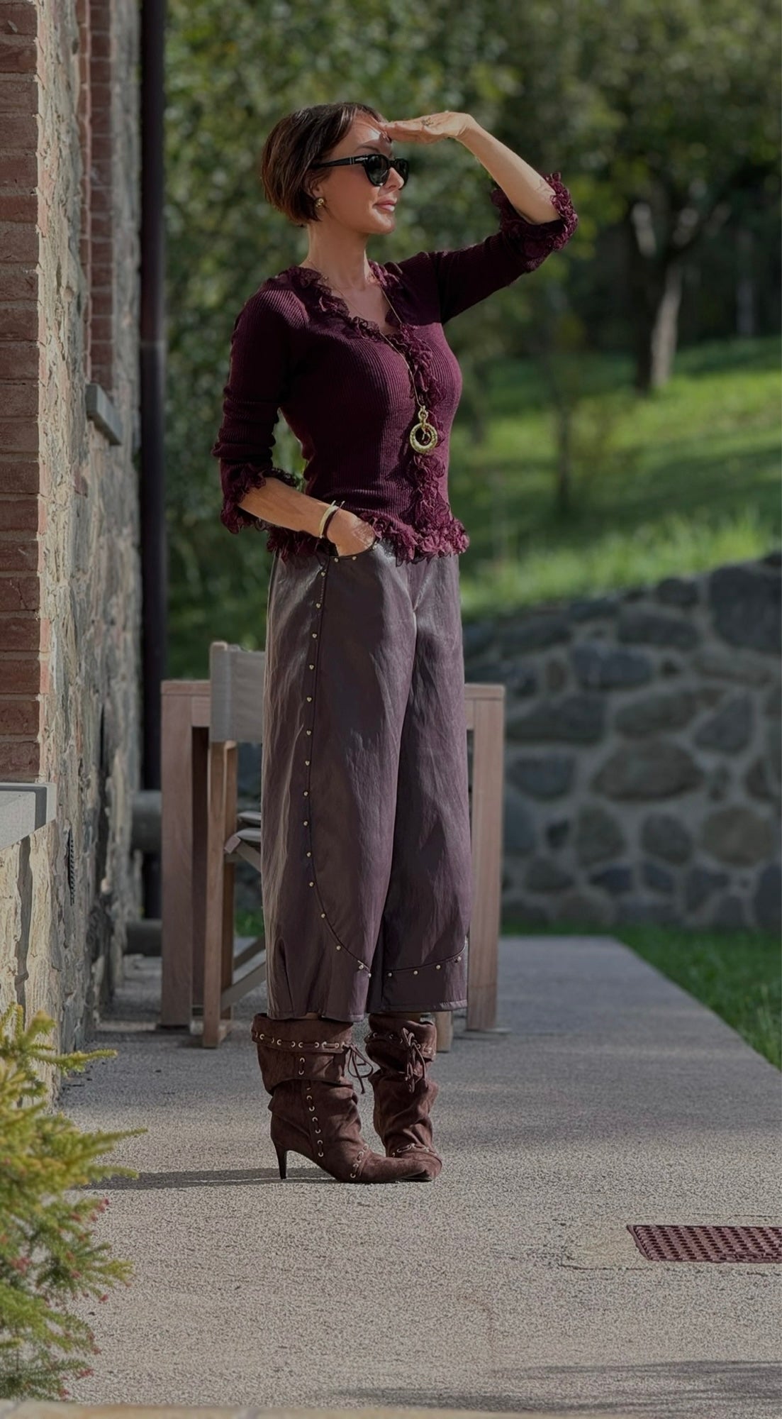 Pants Vero Aubergine