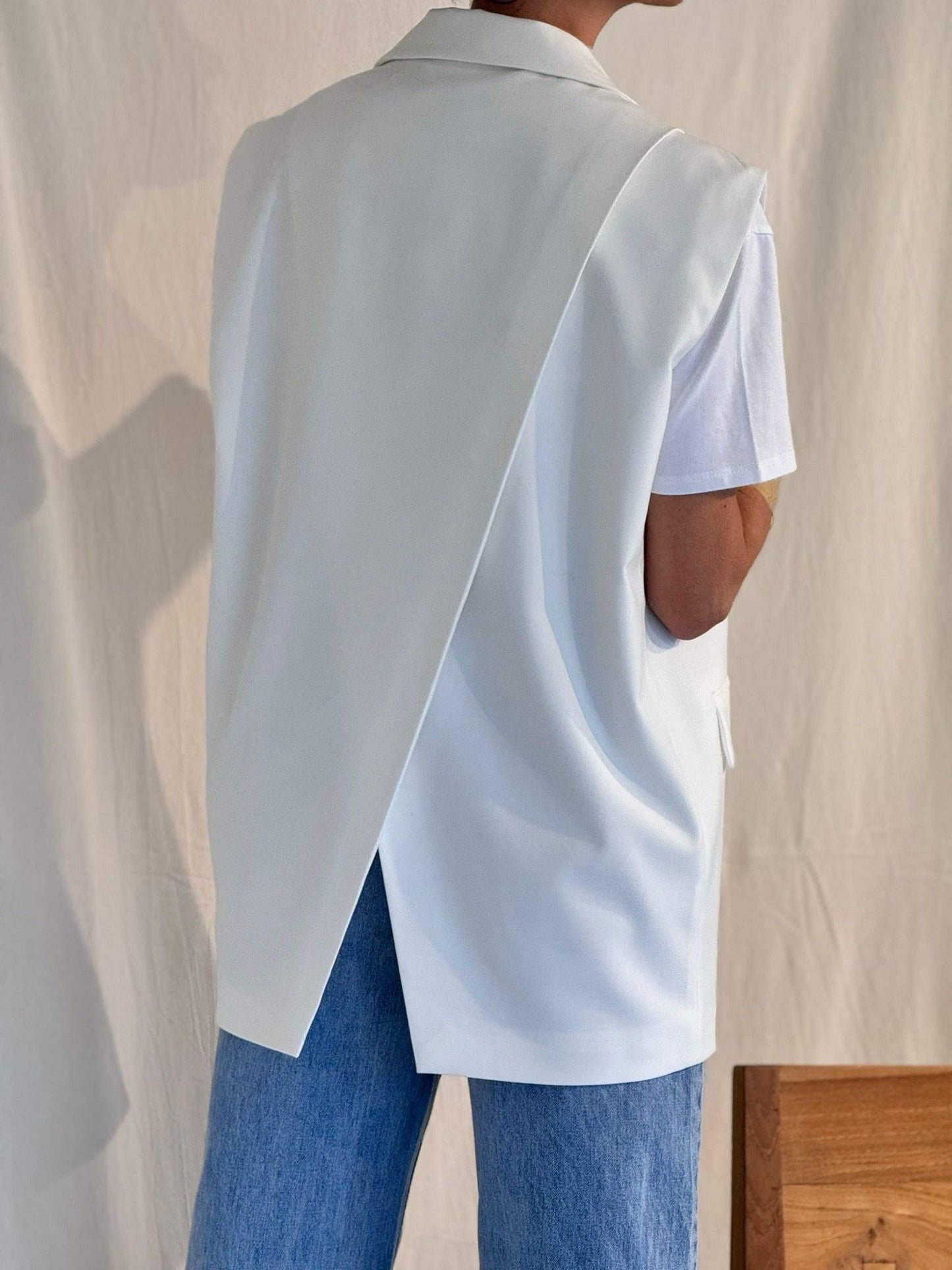 Jacket Estelle no arms white