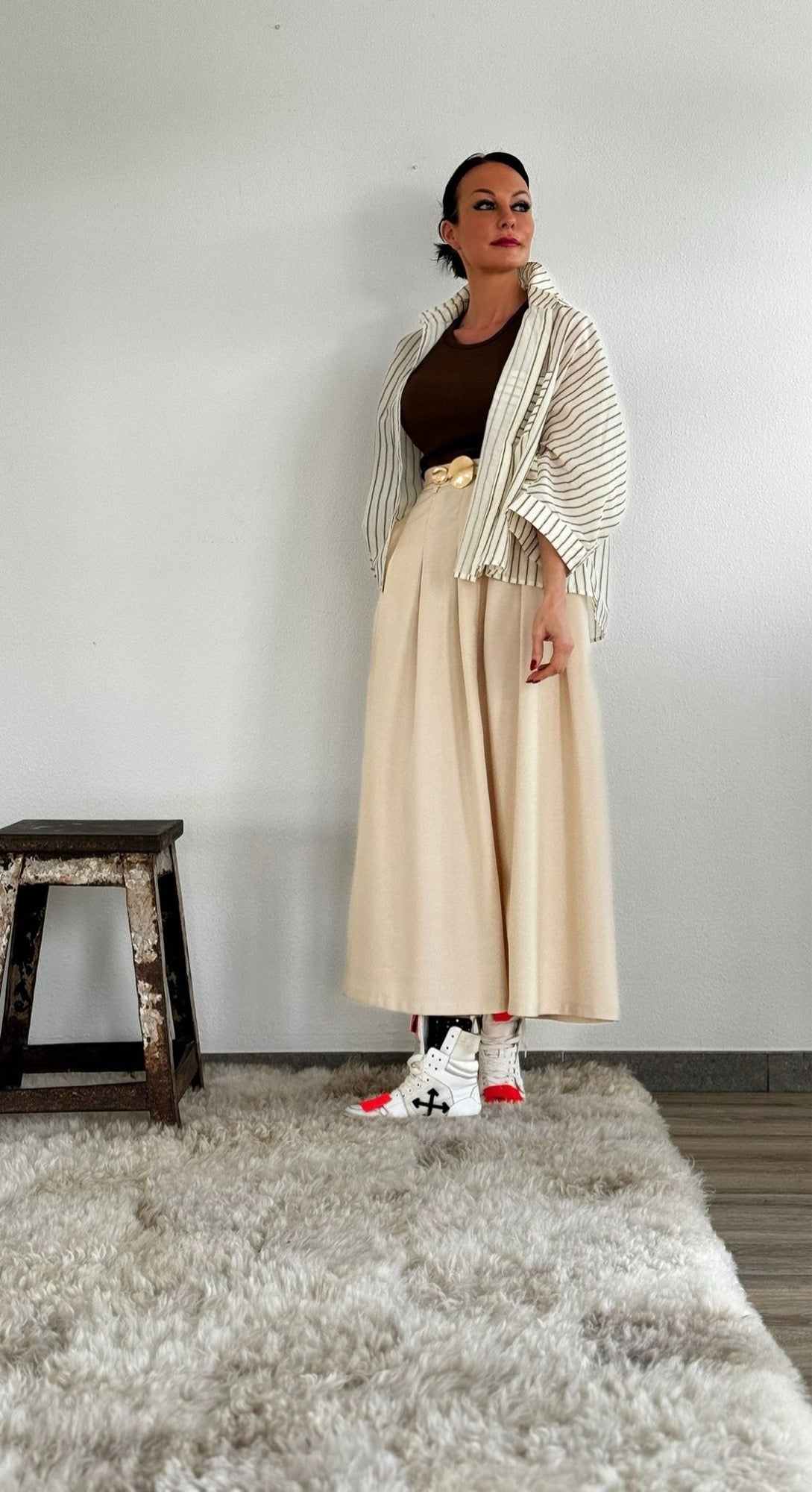 Skirt Vera cream + belt