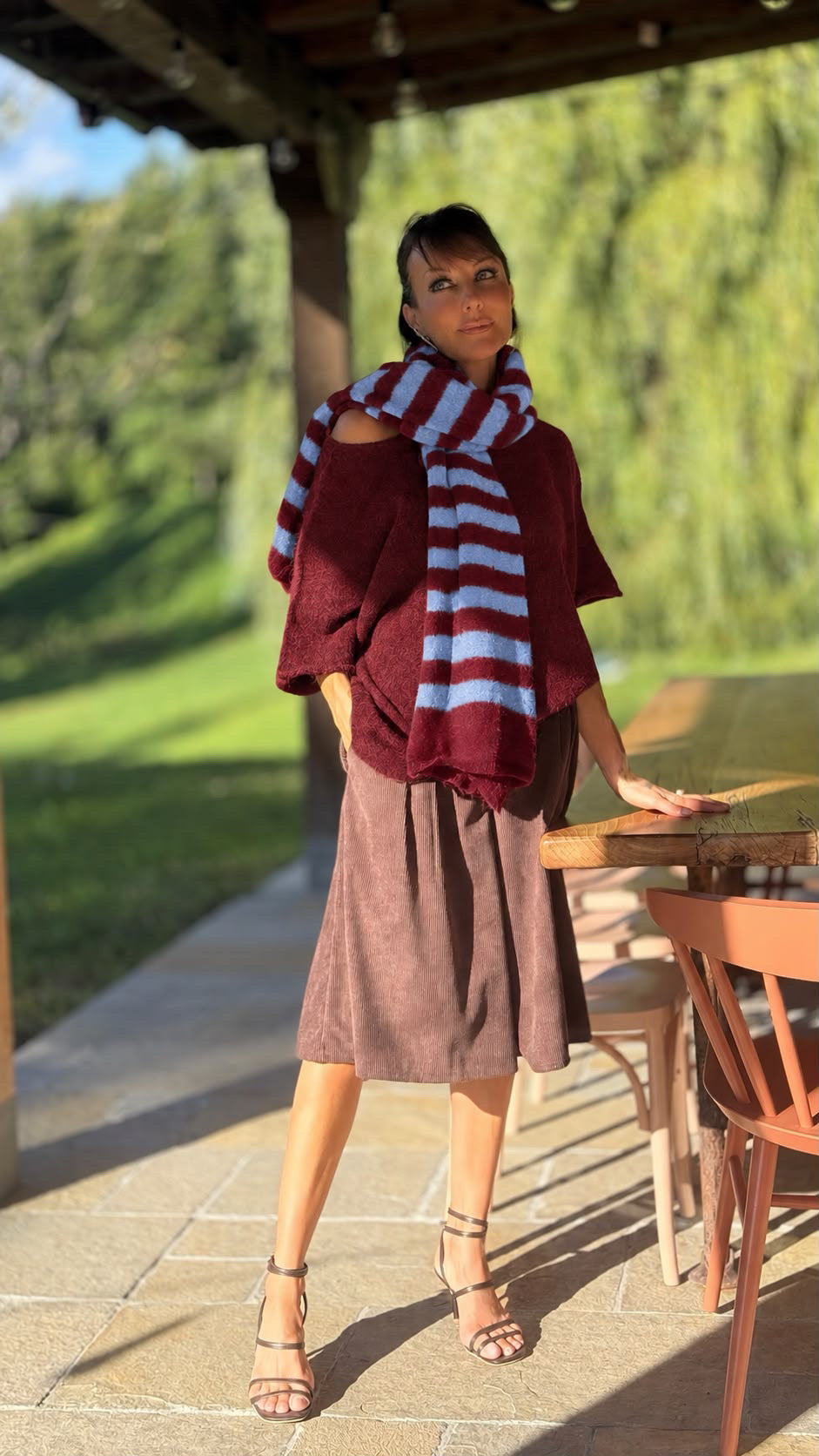 Scarf Bari striped