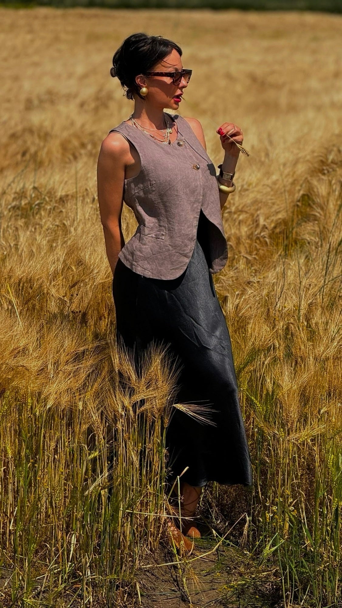 Top Diane taupe