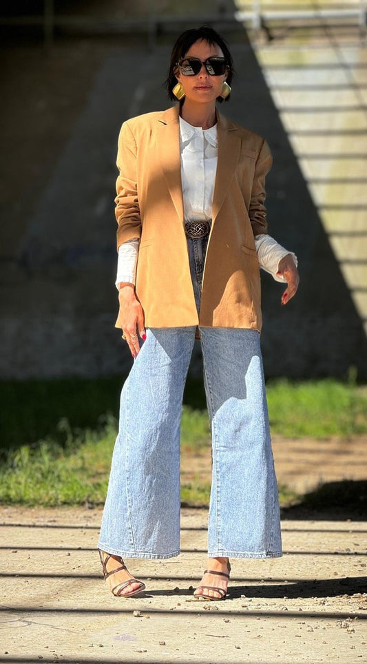 Jeans blue + belt