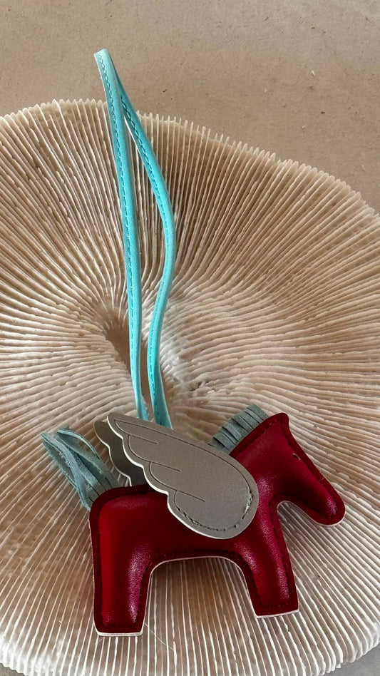 Keychain horse leather
