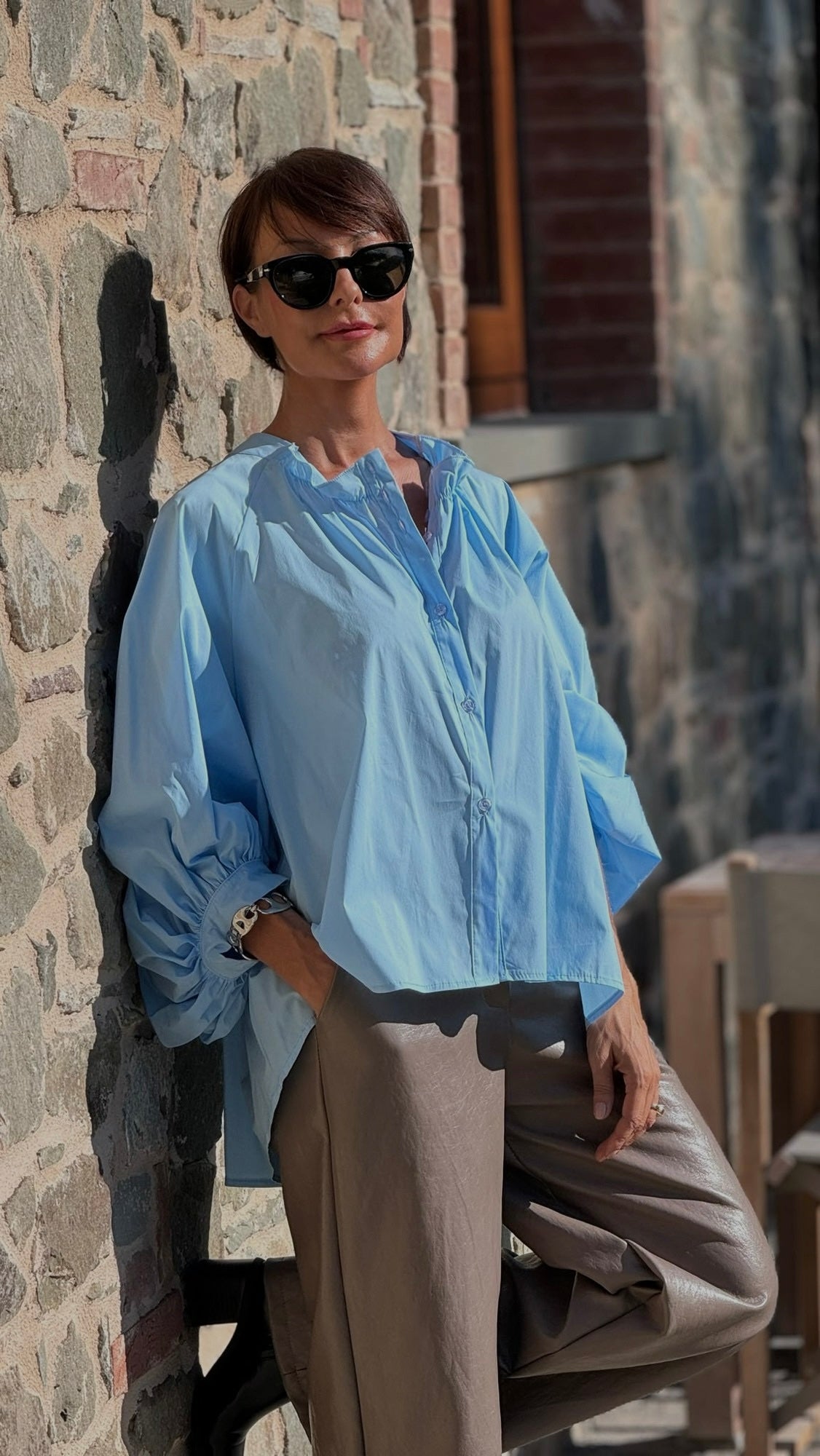 Blouse Vero wide blue
