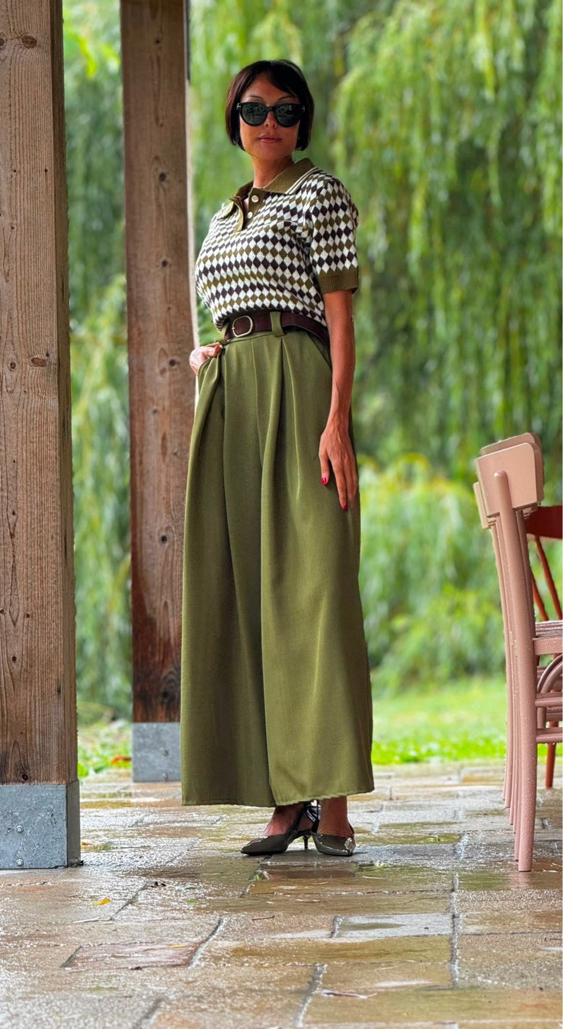 Pull Stella knitted verde