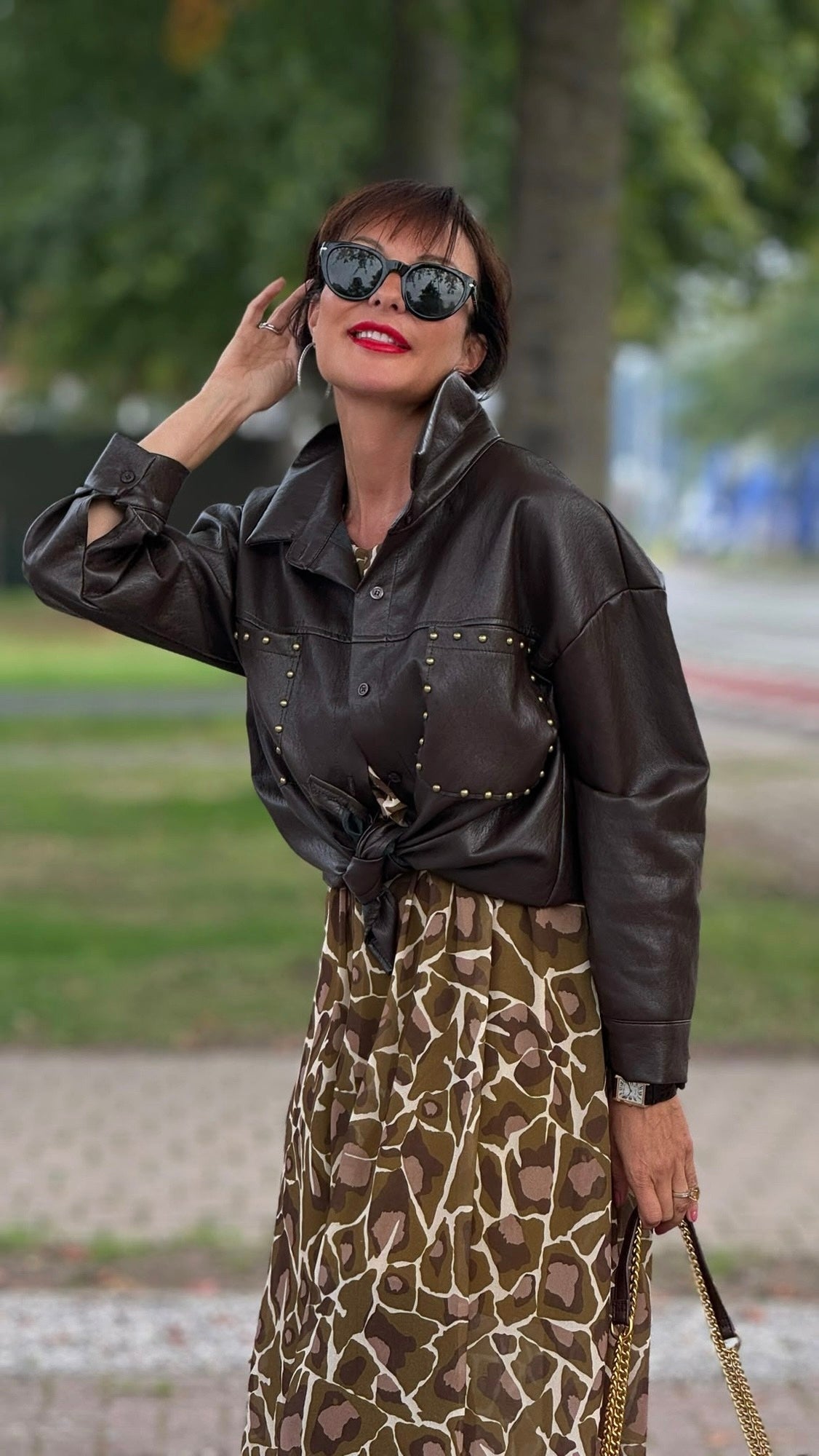 Veste Allegra clous chocolat