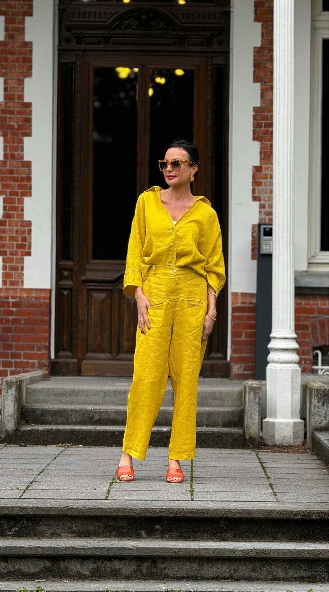 Pants cuba linen yellow