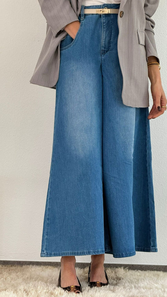 Blue culotte jeans