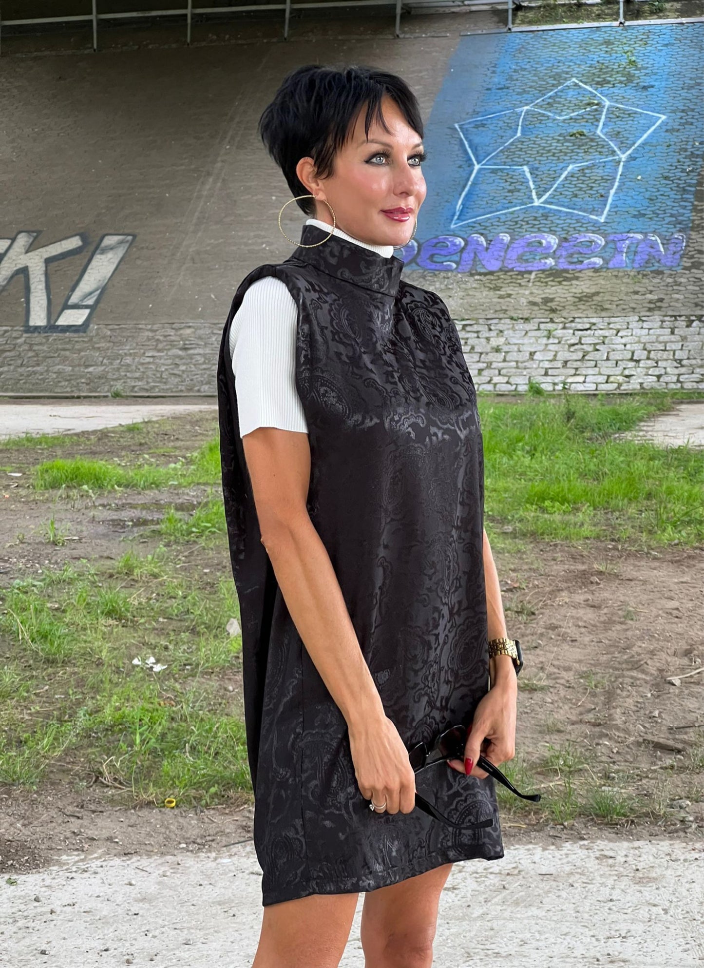 Robe Juliette cachemire noir
