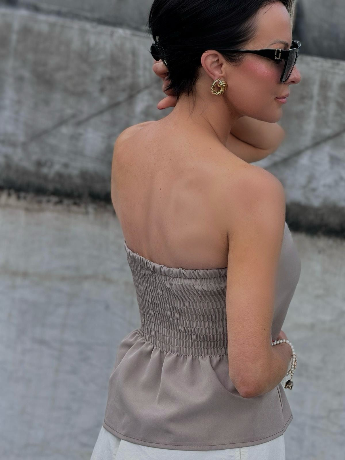 Top bustier savannah taupe