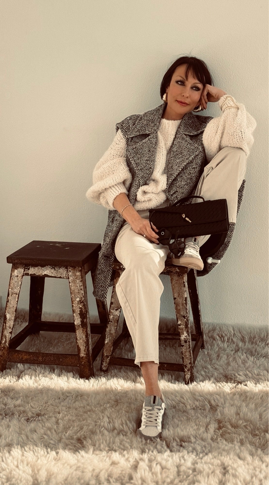 Coat April no arms grafite