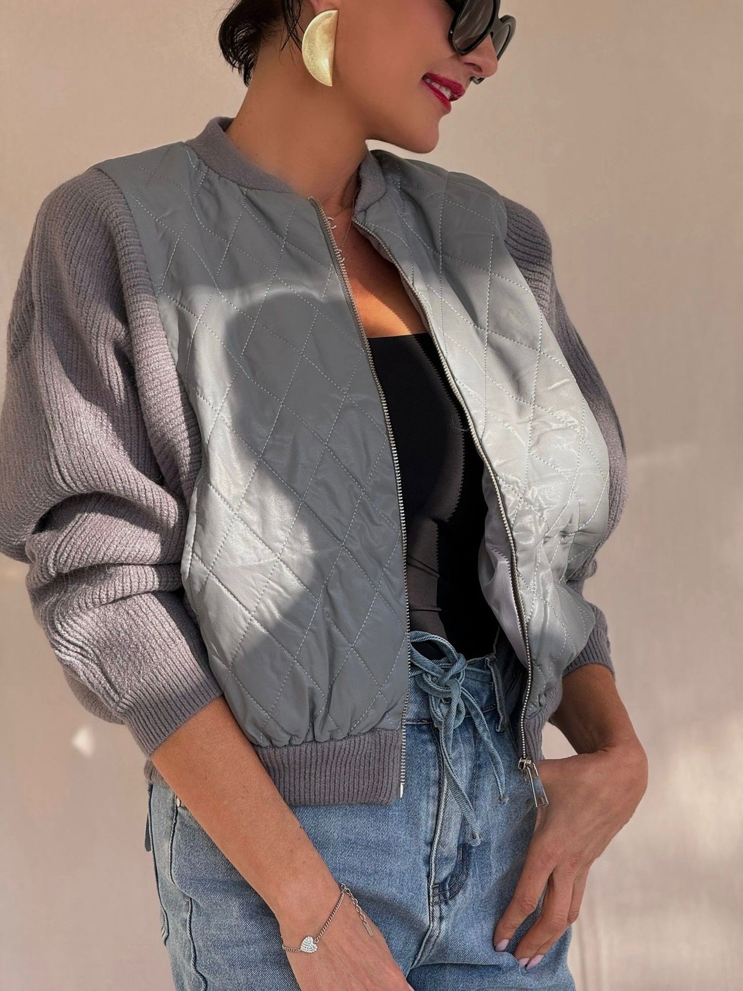Jacket Nola tricot grey