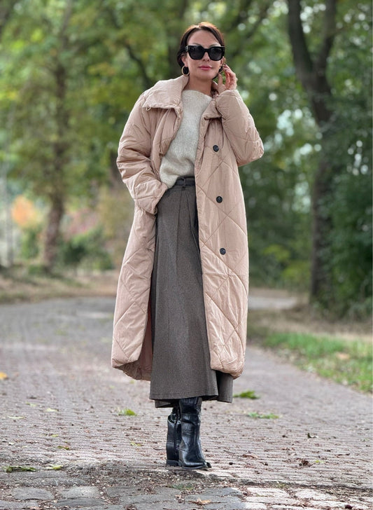 Coat puffer long sand