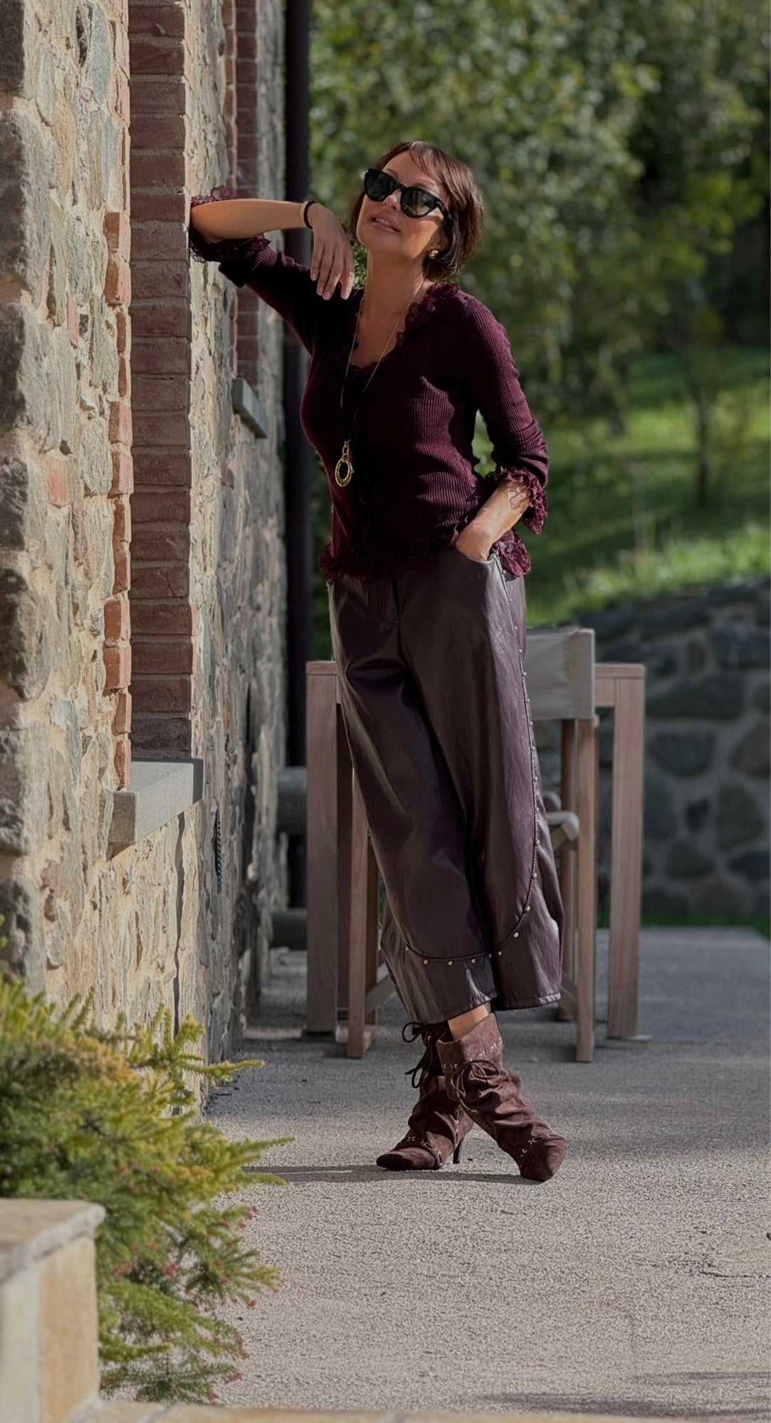 Pants Vero Aubergine