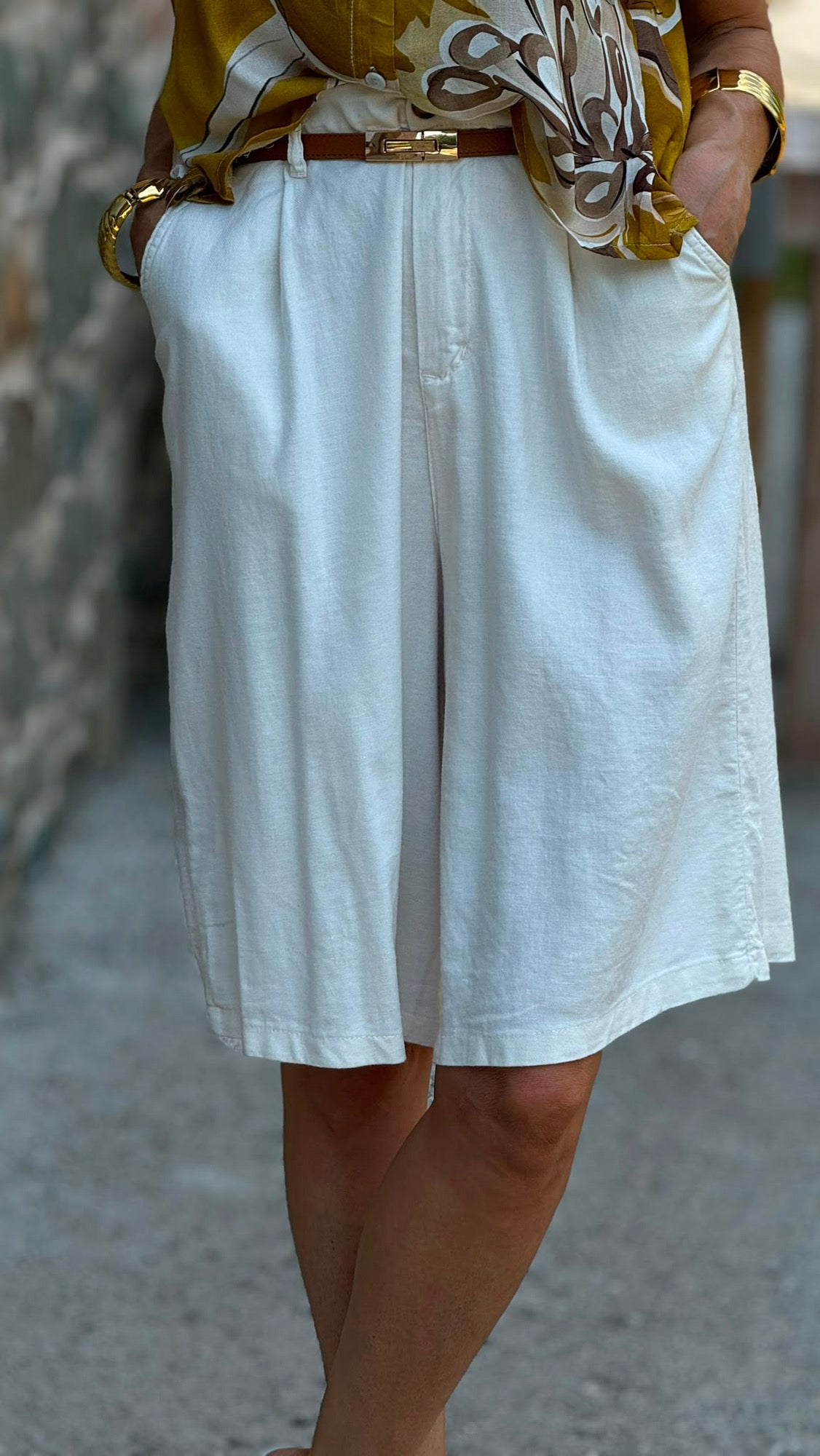Bermuda Bo linen cream