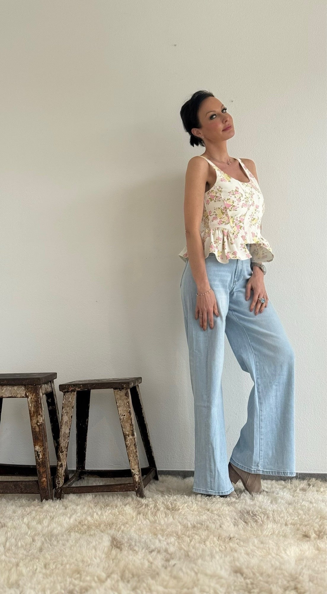 Haut bustier Justine fleuri