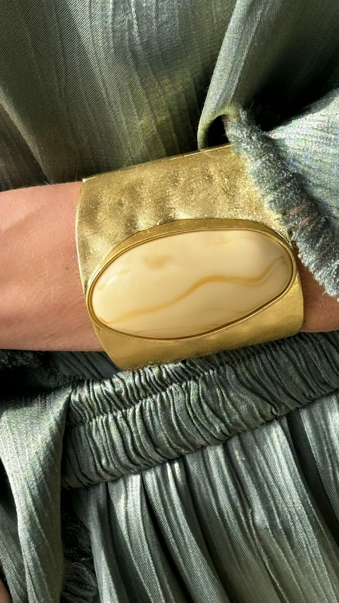 Bracelet ondulé crème