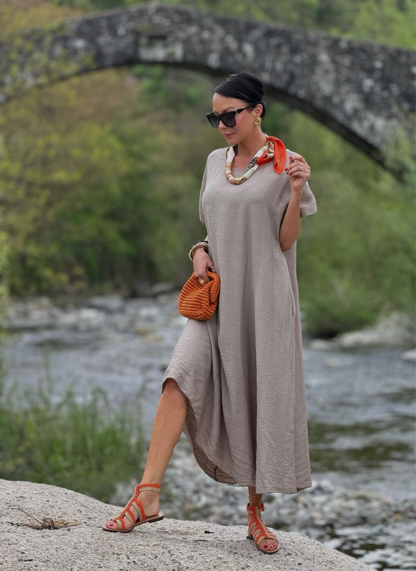 Dress Virginia taupe