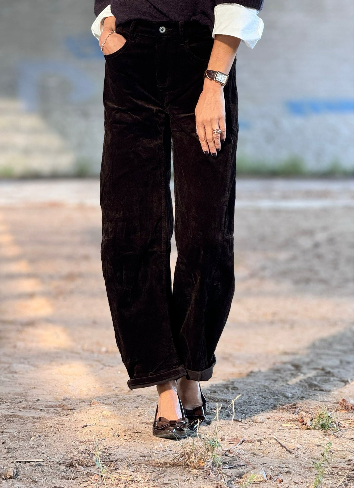Pants Raven corduroy brown