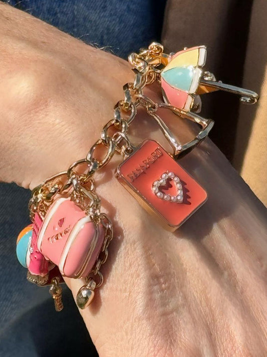 Bracelet charms peach