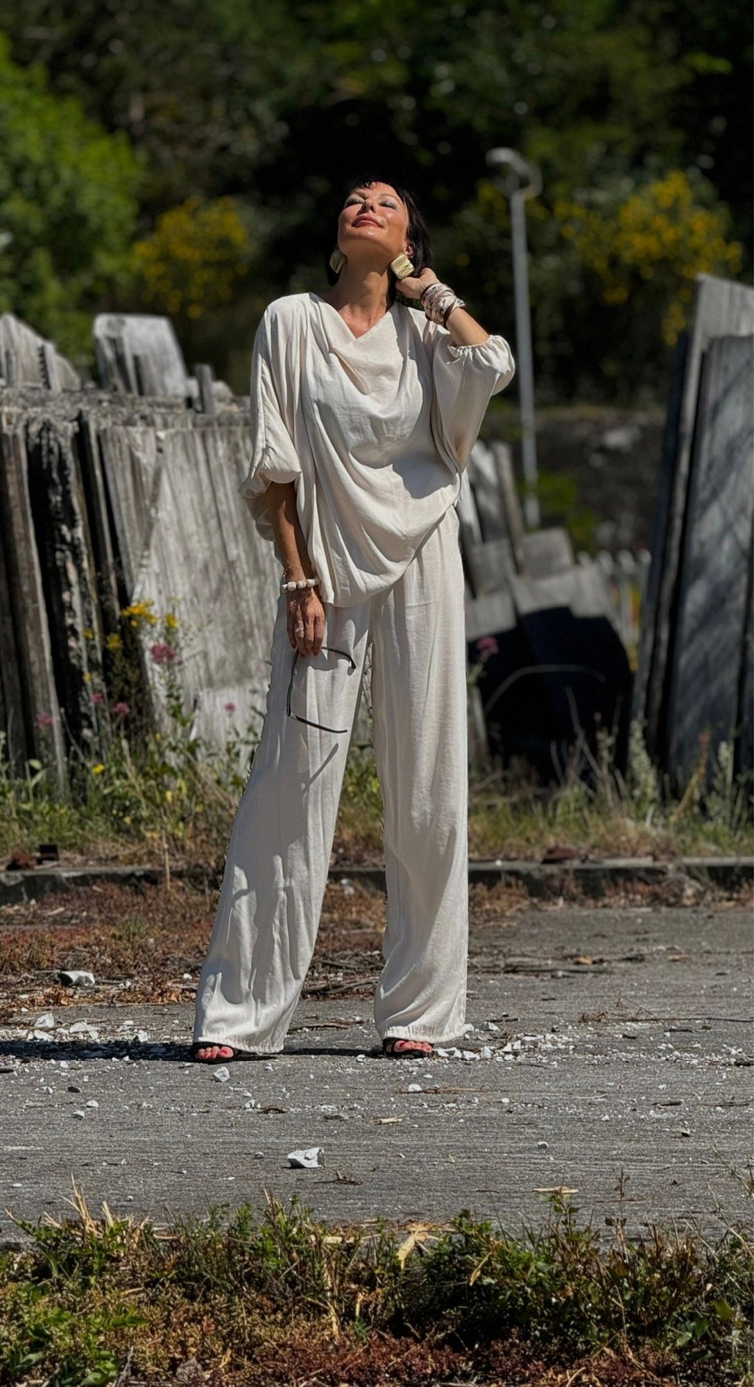 Blouse Delphi satine cream