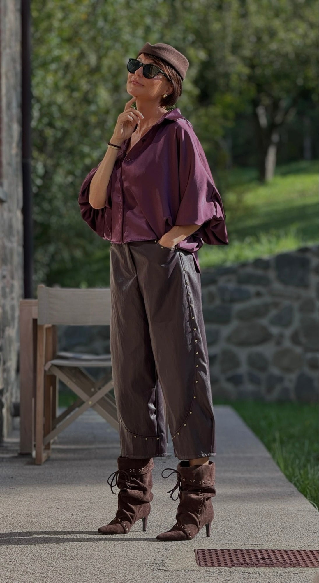 Blouse Vero aubergine