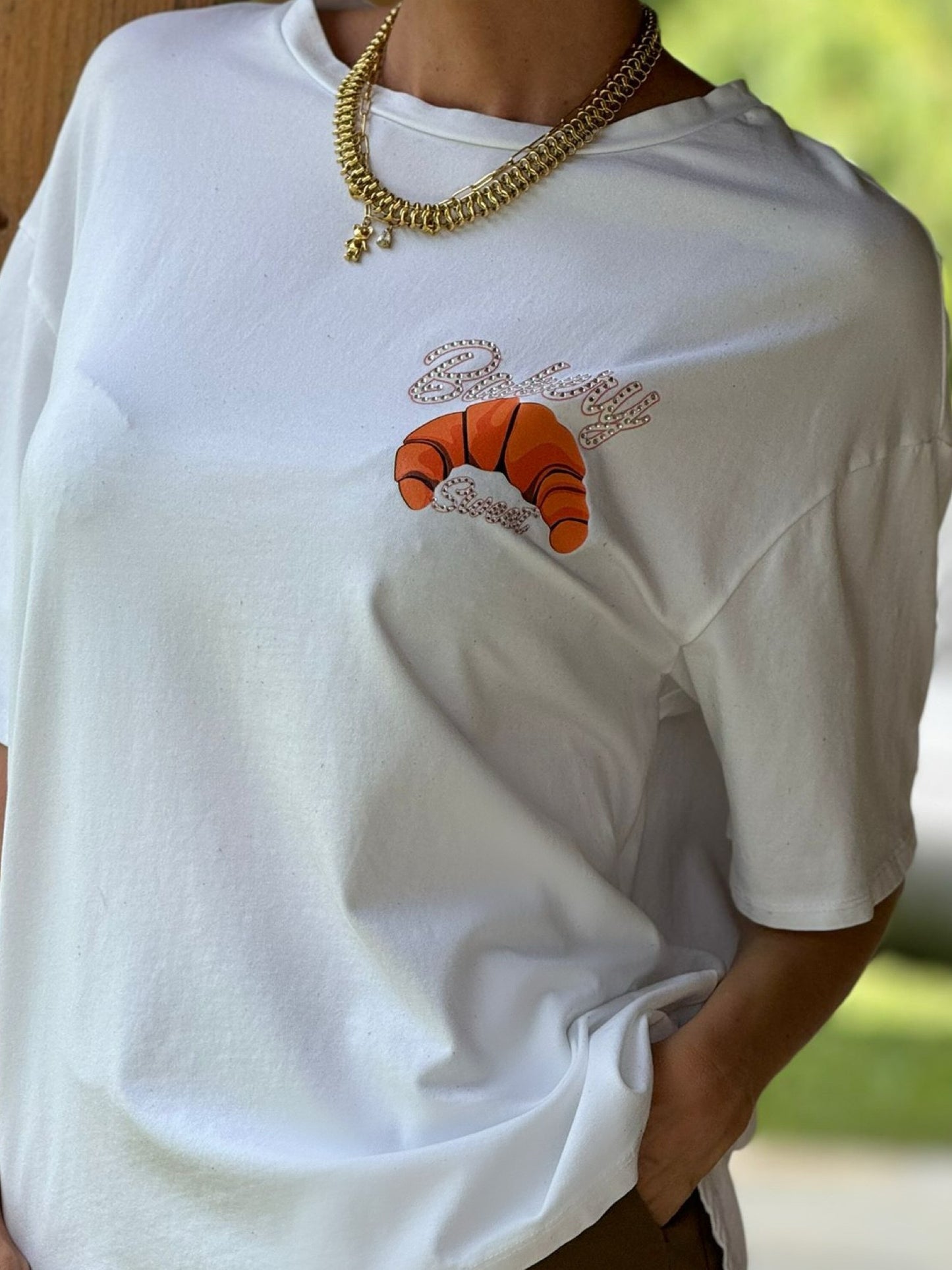 Tee Croissant white