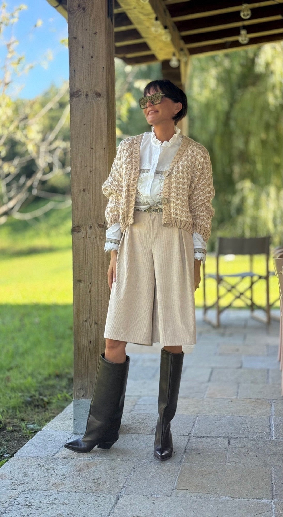 Cardigan Sali knitted cream