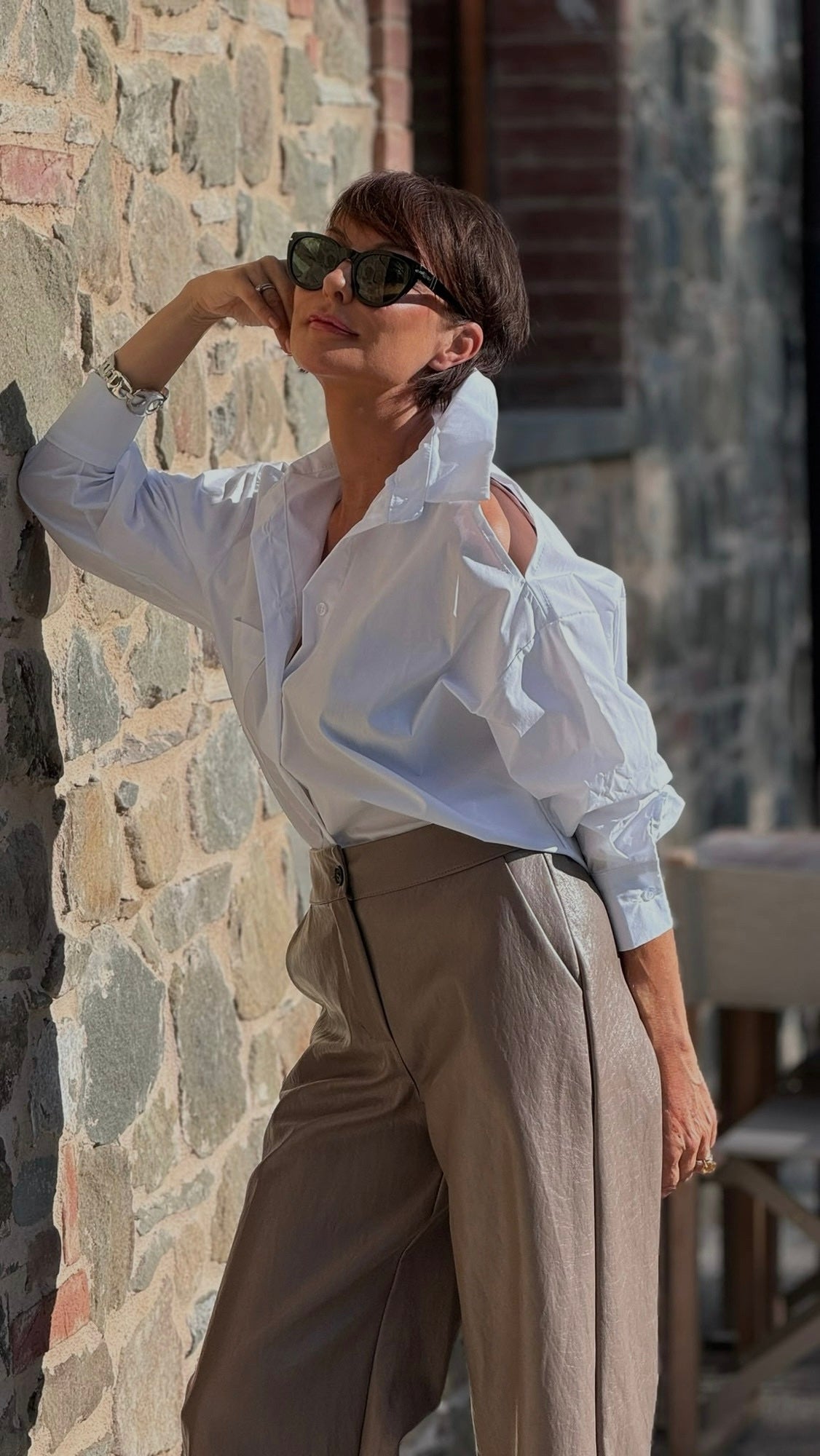 Blouse Vero open shoulder white