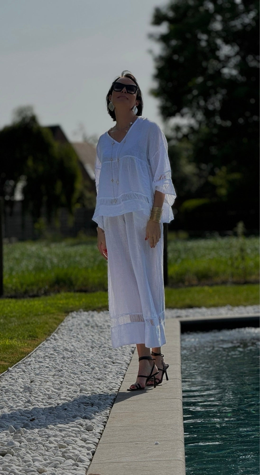 Pants rigo linen white