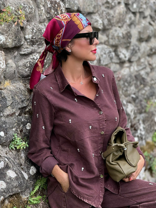 Scarf Her blue/brown/red