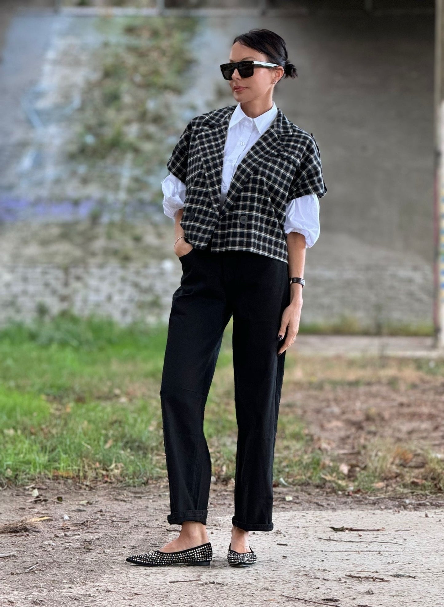 Jacket Camilla tartan black