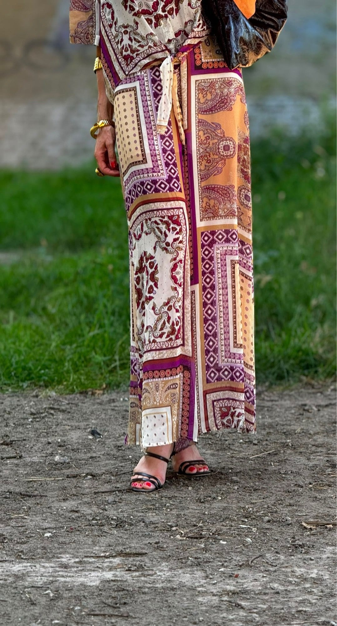 Lilac printed pants