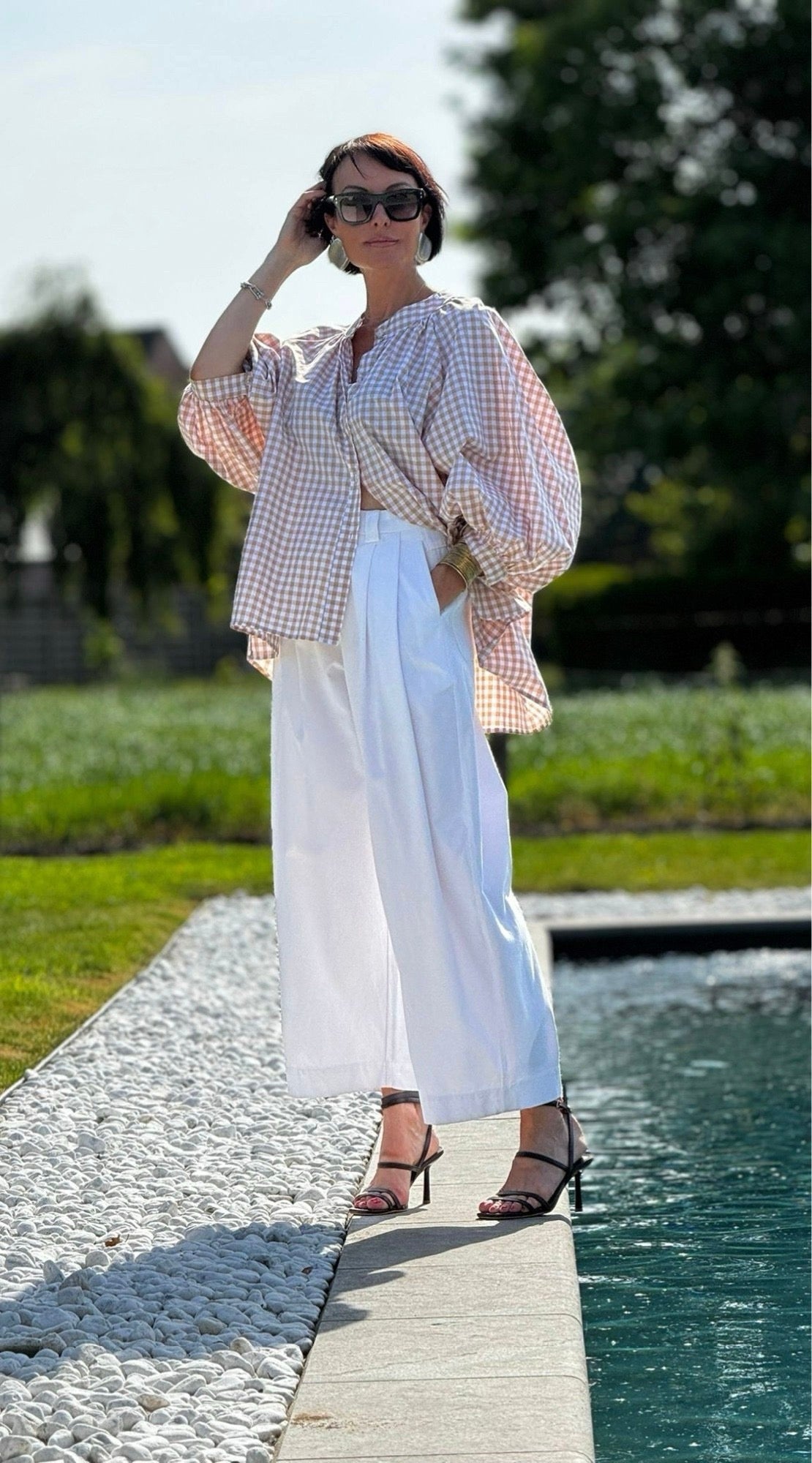Blouse Rena vichy sand