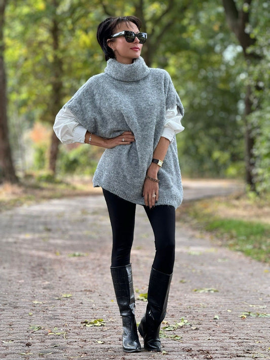 Pull Andrea collar KM grey