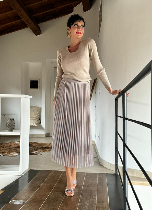 Skirt pleated gray