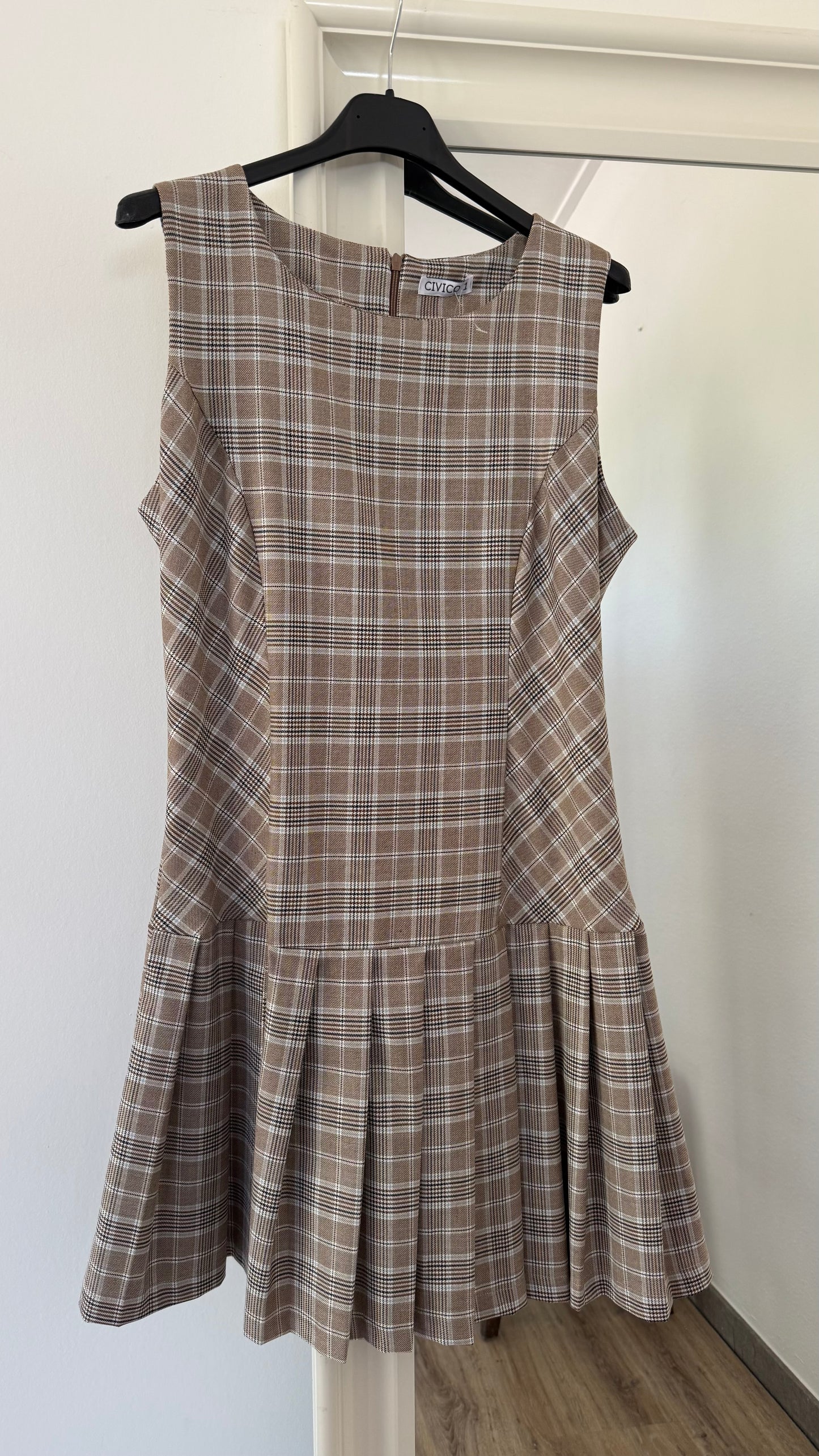 Dress Cornelia tartan grey (S/M)
