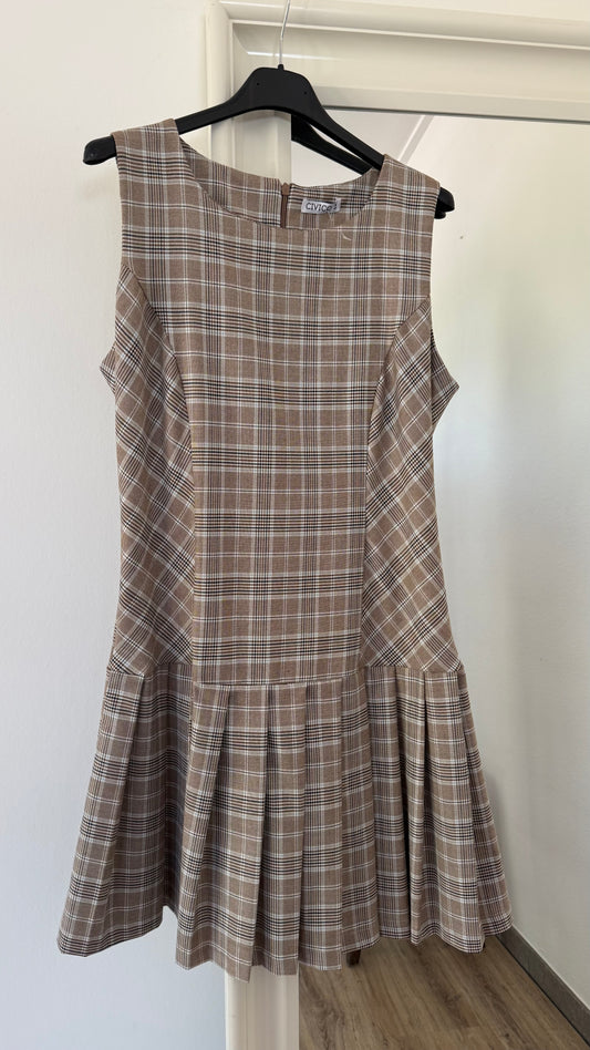 Dress Cornelia tartan grey (S/M)