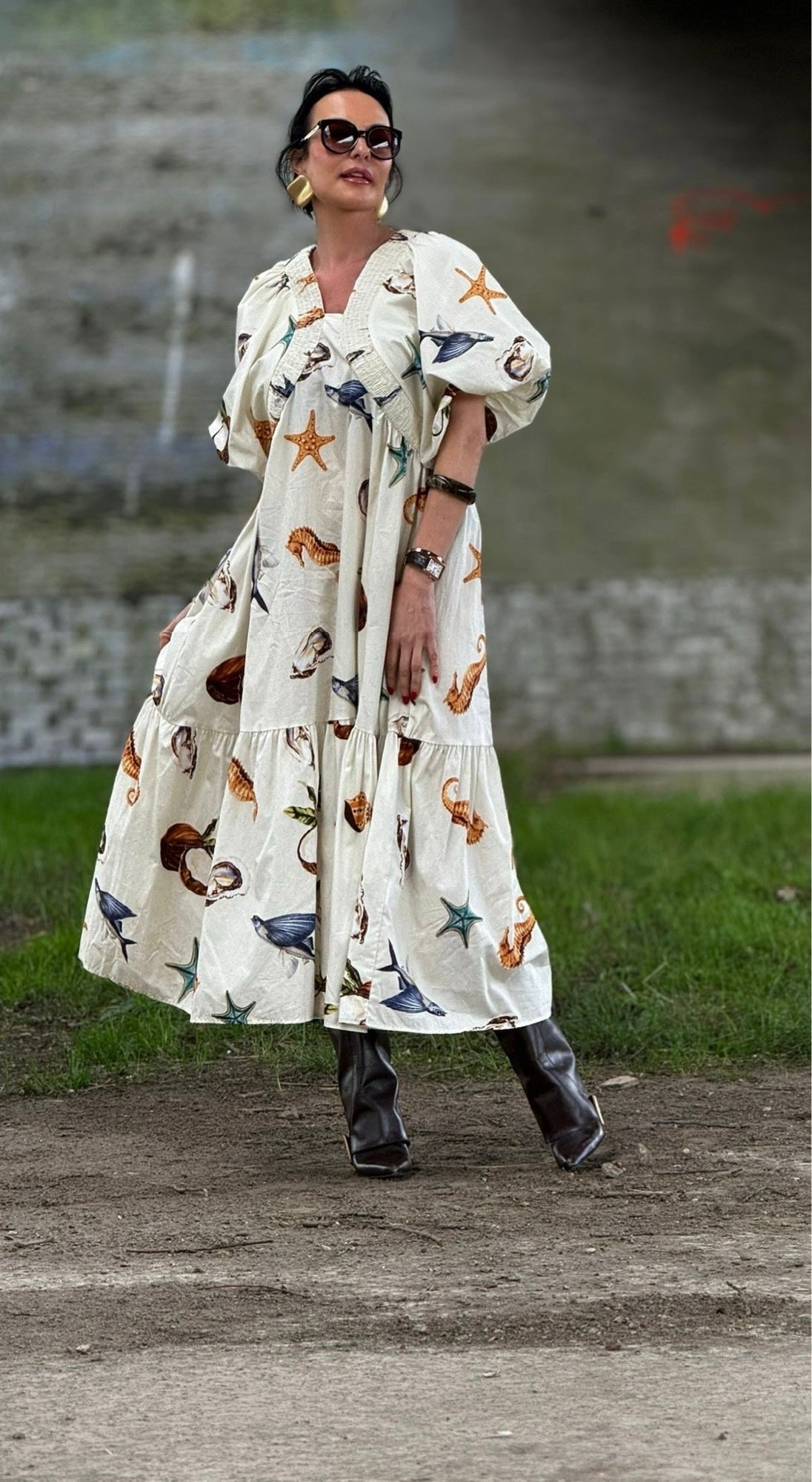 Robe couleur coquillage