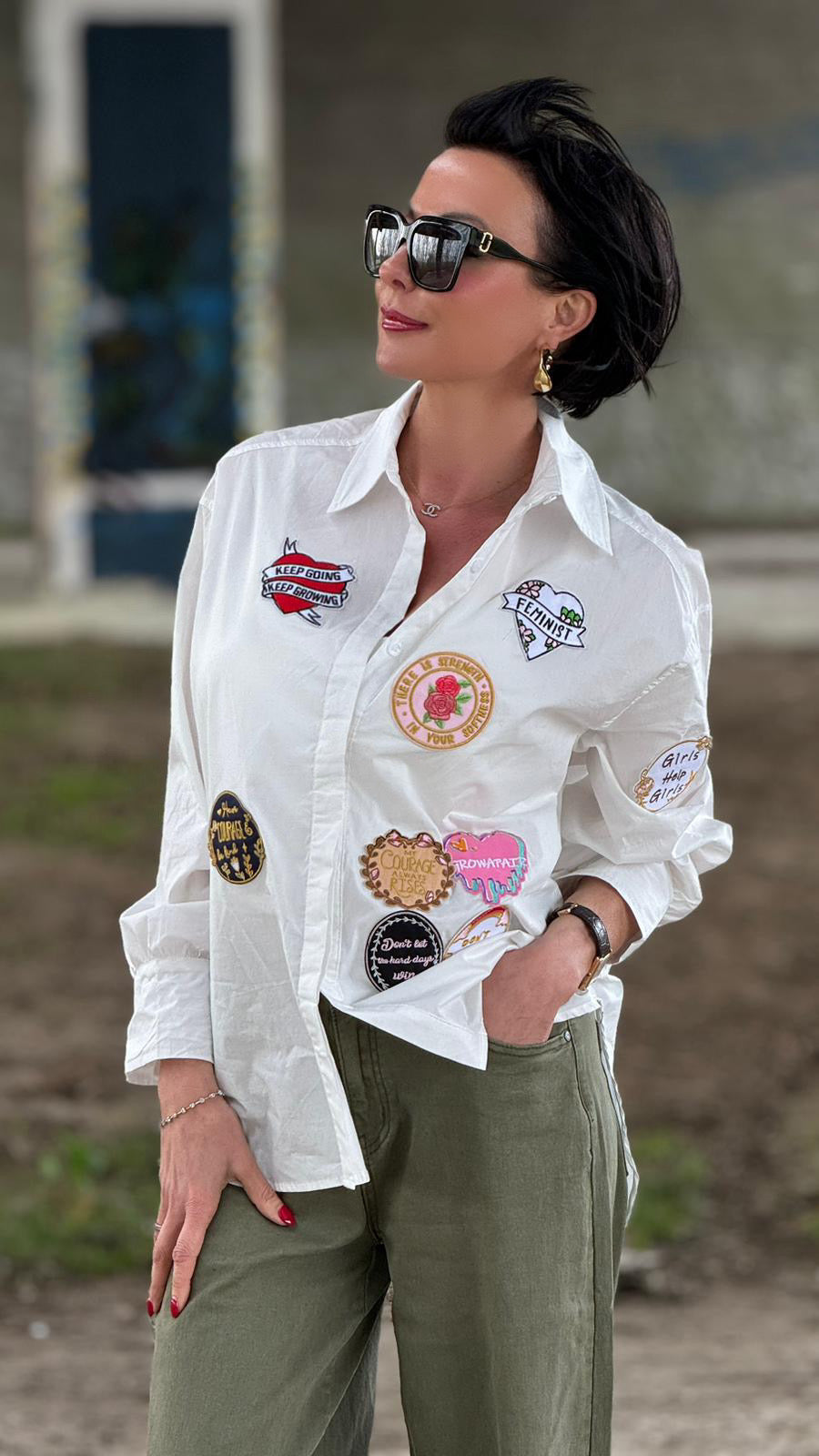 Blouse Leyla patched