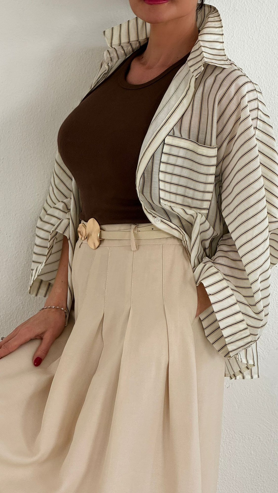 Skirt Vera cream + belt
