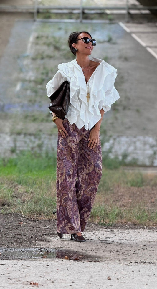 Pants Leona paisley lila