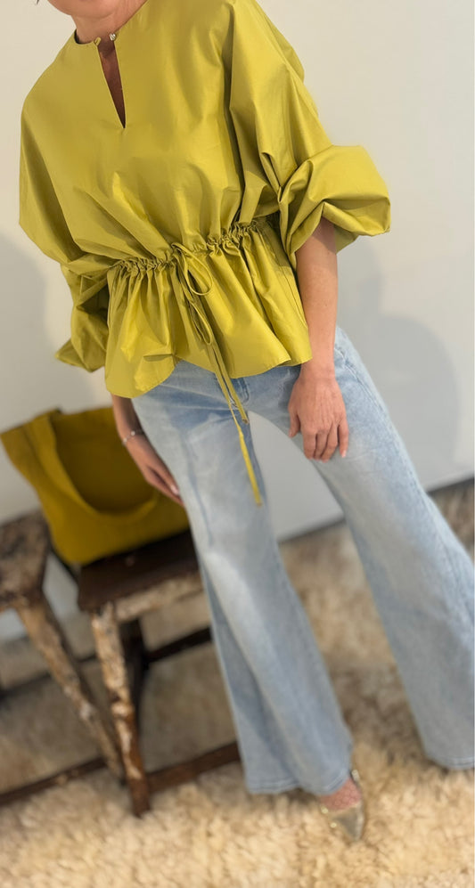 Blouse Winona lime tunnel - pre order -