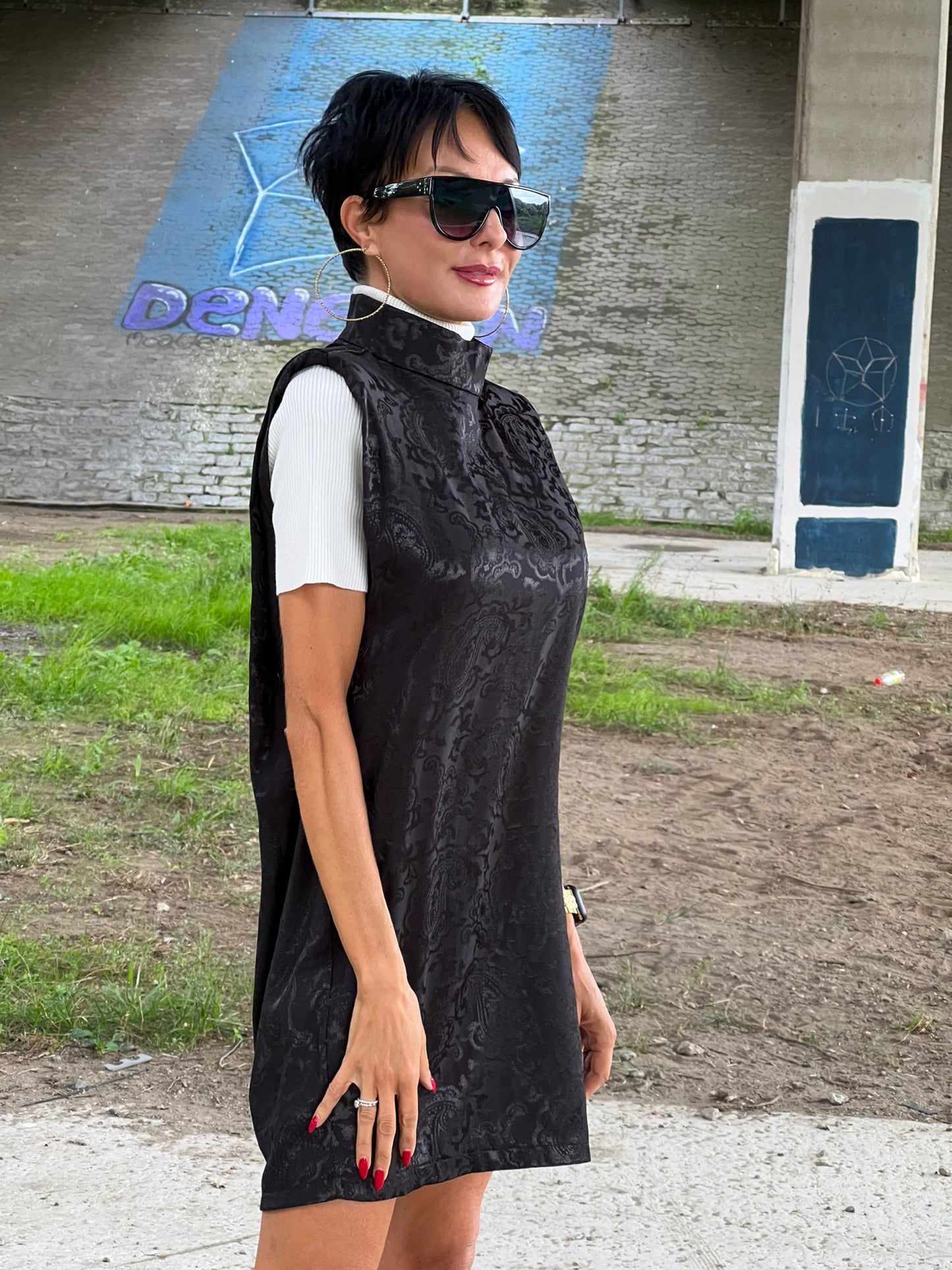 Robe Juliette cachemire noir