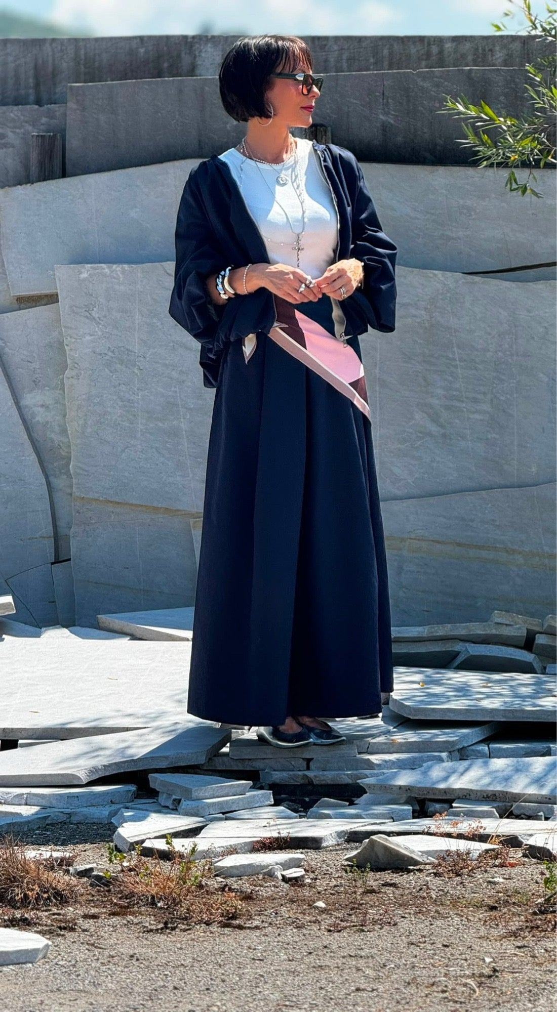 Jacket Lucca incl scarf navy