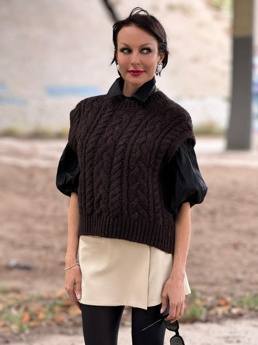 Pull Crystal cable brown