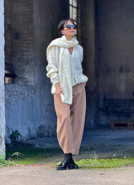 Set pull + scarf Rachel creme