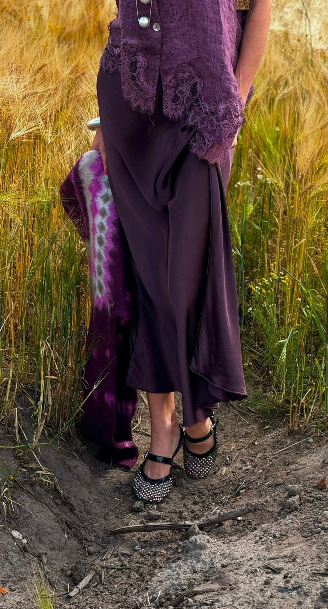 Pull April printed purple