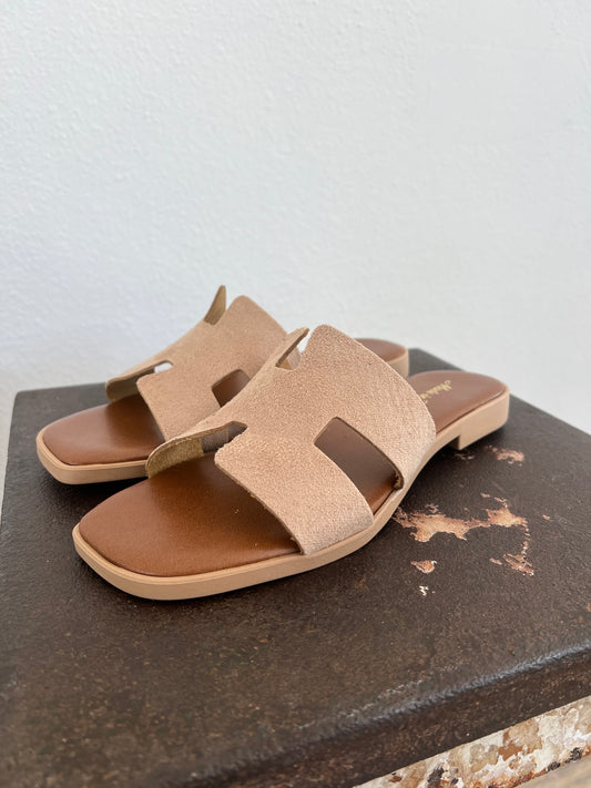 Slipper H leather suede