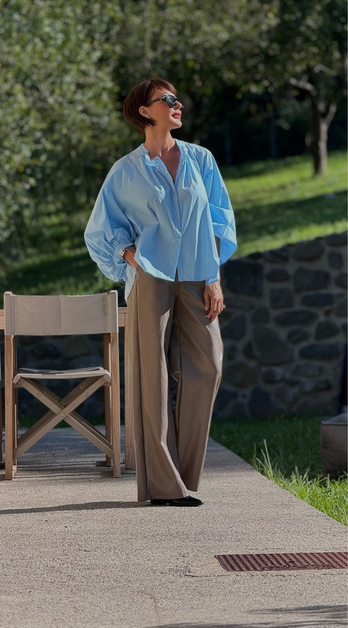 Blouse Vero wide blue